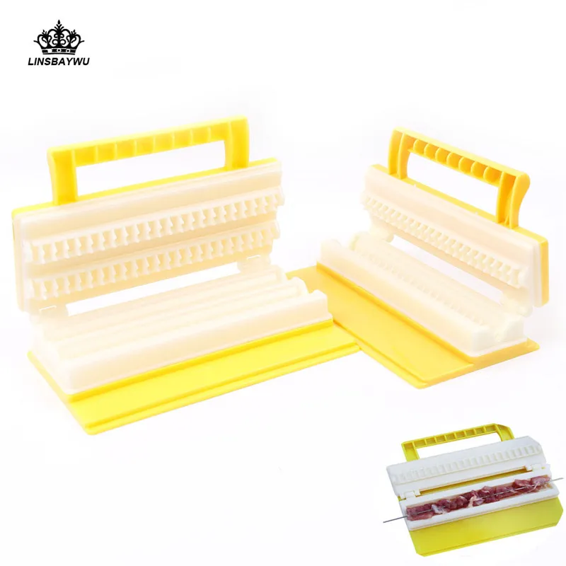 Вилка мяса ABS Пластик мясо струна устройство Портативный барбекю шашлычница