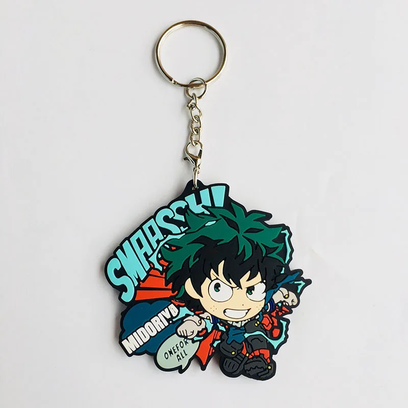 3 Мультфильм мой герой Academy ПВХ брелок мидория Izuku Todoroki Shoto Bakugou кацуки милый смешной кулон брелки для ключей porte clefs - Цвет: 3