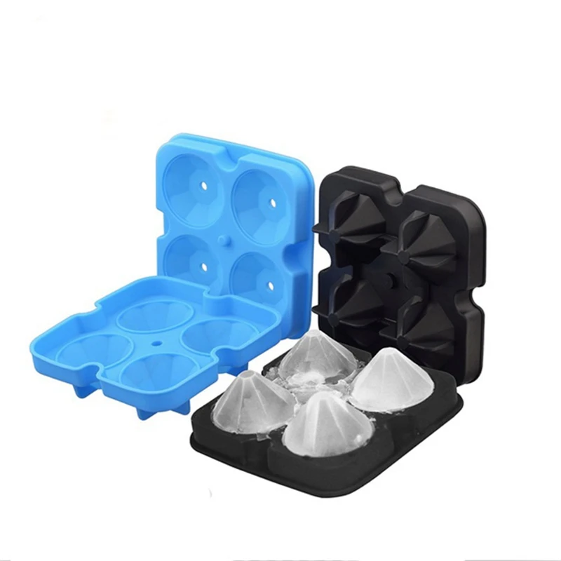 New Creative Silicone Ice Cube Mold Diamond Shape Whiskey Red Wine Family Gathering Bar Be Applicable DIY Tool KK192 | Дом и сад