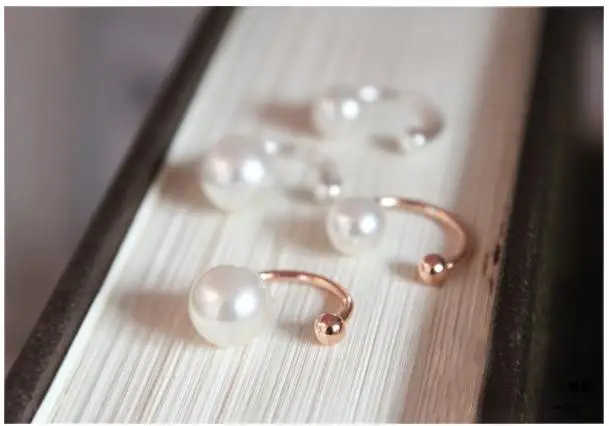 Женские готические серьги с искусственным жемчугом без пирсинга манжеты для