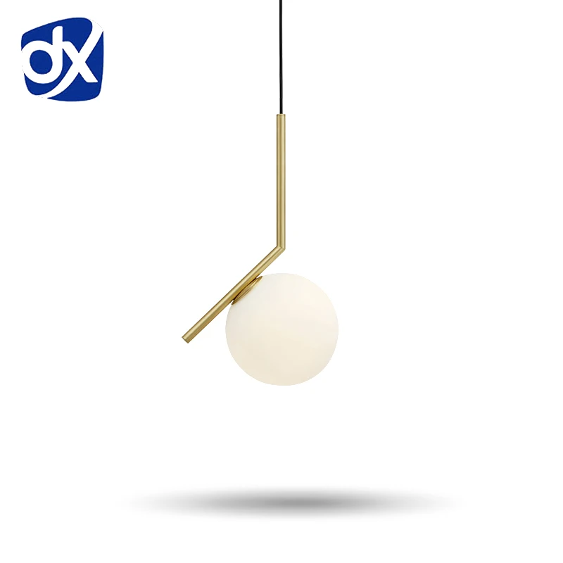 Горячая продажа простой Постмодерн Стиль Кулон ламповый стеклянный шар лампа