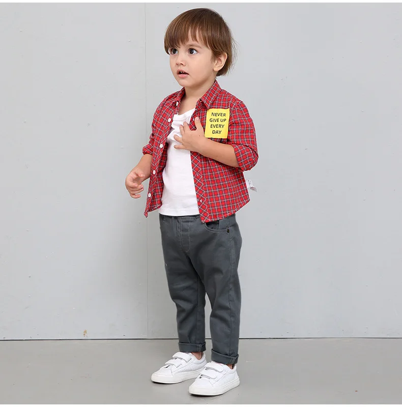 2019 Spring Autumn New Solid Color Easy To Match 100% Cotton Simple Slimming Kids Pants Child Boys Girls | Детская одежда и обувь