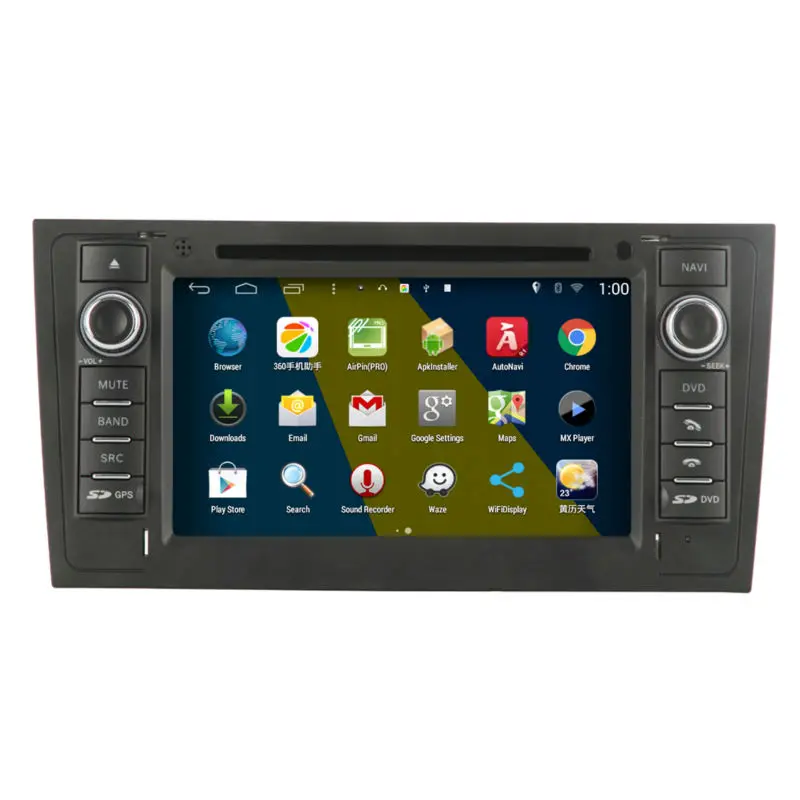 Camera+8GMap 1024*600 Wifi Quad Core Android 4.4 Autoradio DVD GPS Navigation Satnav Radio Stereo Headunit for 1997-2004 Audi A6 |