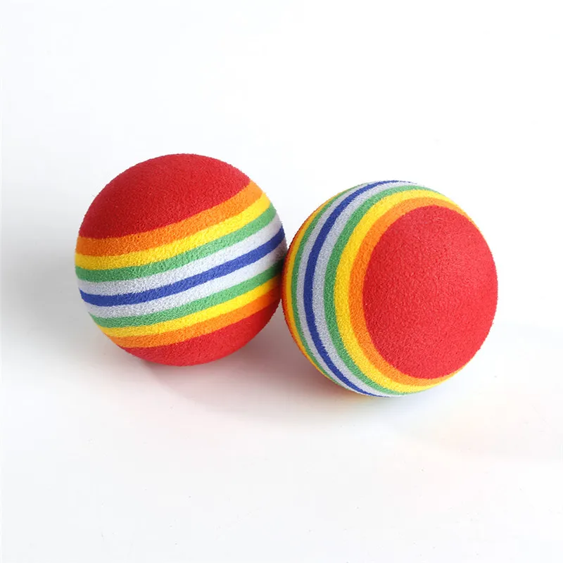 

20Pcs 38mm EVA Foam Soft Rainbow Stripe Golf Training Balls Swing Golf Club Beginner Practice Training Aids Ball Indoor
