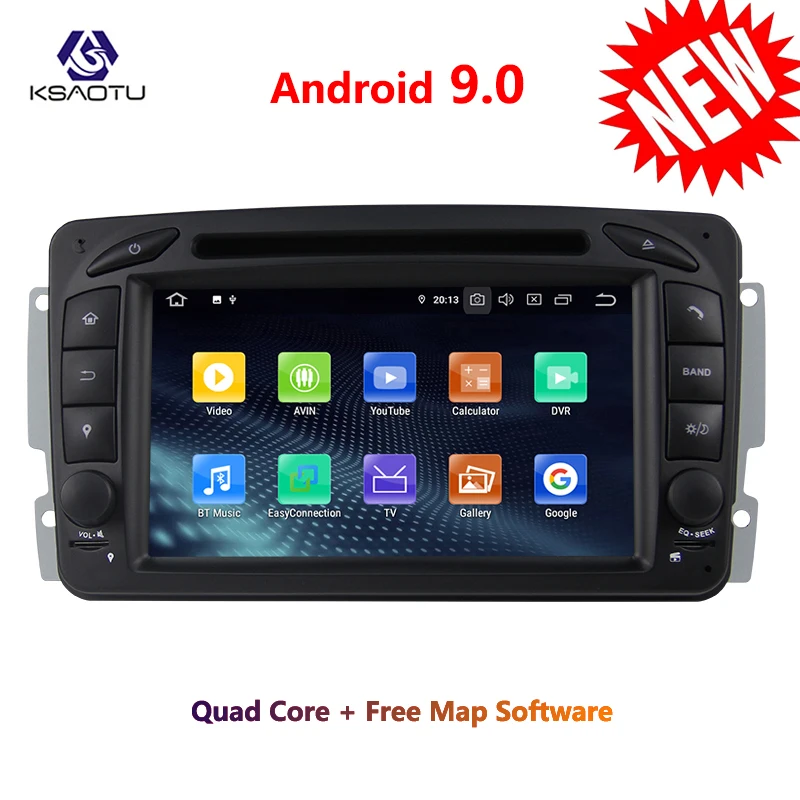 KSAOTU 7 &quotDAB + 4G Android 9 0 автомобильный DVD плеер SD GPS для Mercedes Benz C/CLK/G Class W203 Vito