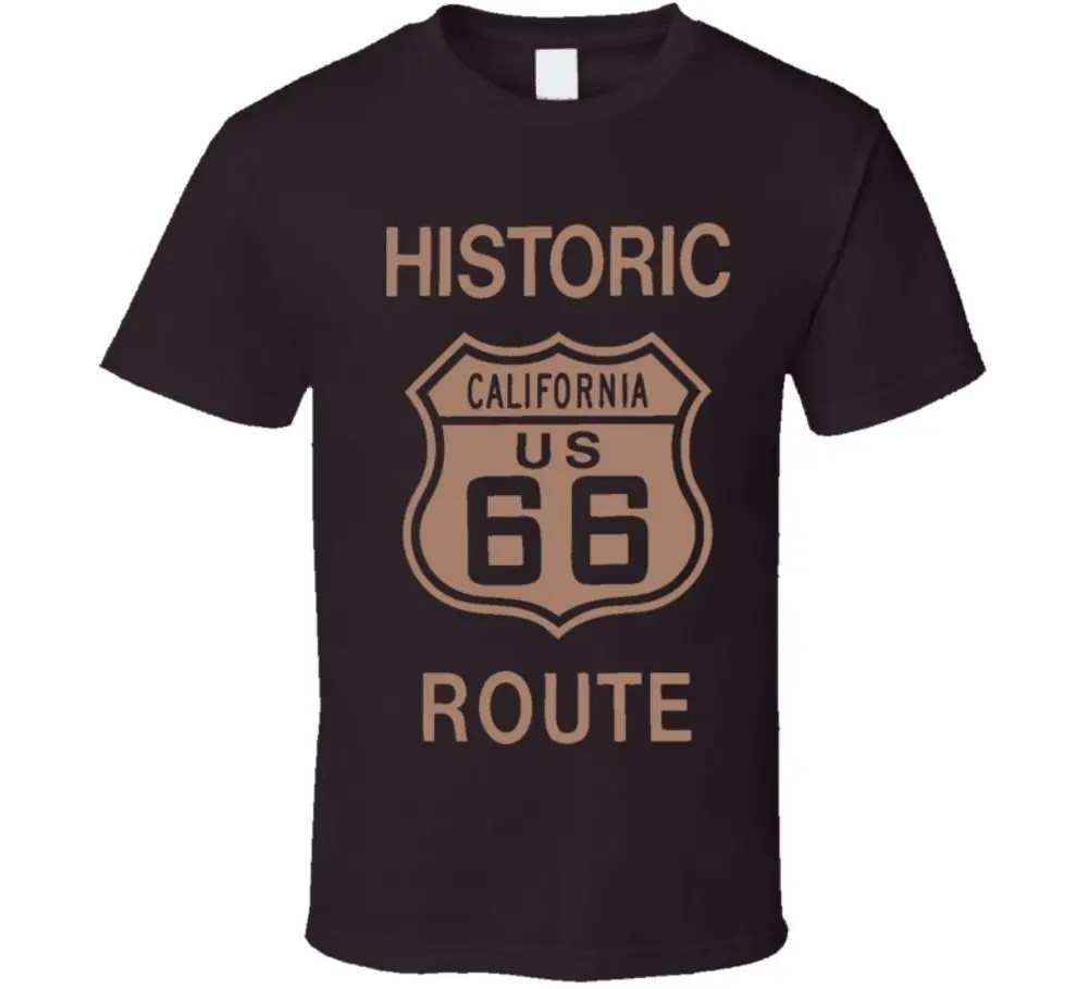 Исторический маршрут 66 Кали США дорожный знак Trucker байкер футболка|biker t shirt|t shirtshirt