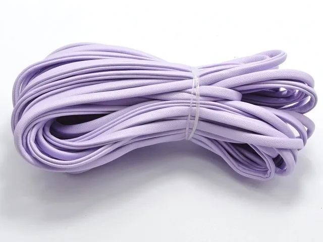 Светло-фиолетовый плоский шнур для ювелирных изделий из мягкой синтетической