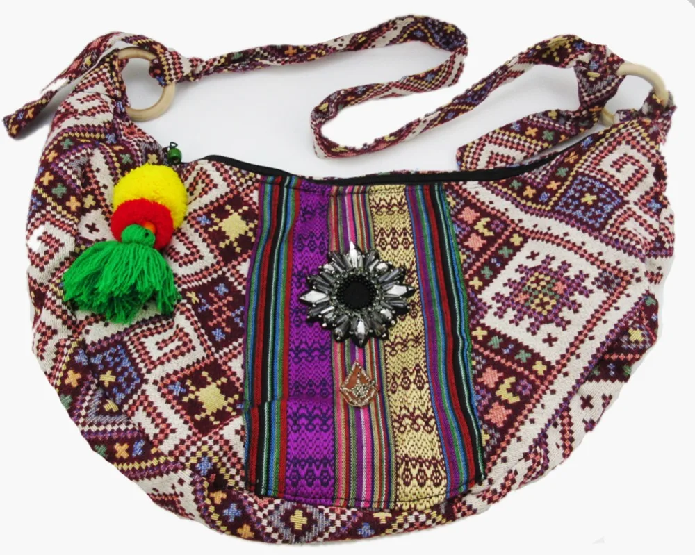 Винтажная ручная сумка hmong в стиле бохо этническая тайская индийская мессенджер