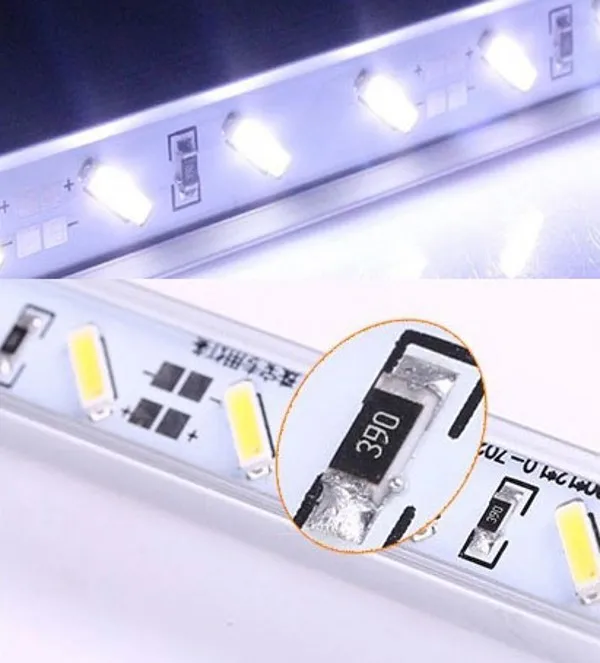 Светодиодная лента 50 комплектов 100 см/50 см чип Samsung 12 В 24 SMD7020 Жесткая светодиодная
