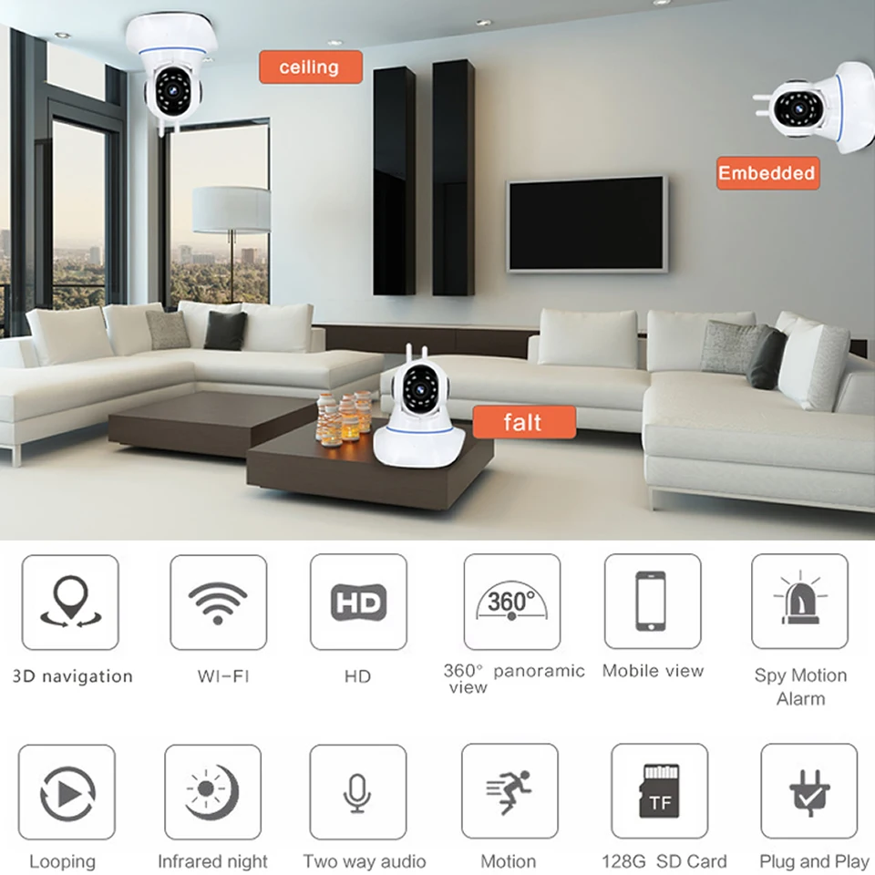 Wsdcam 1080P ip камера беспроводная домашняя безопасности наблюдения Wifi ночное видение