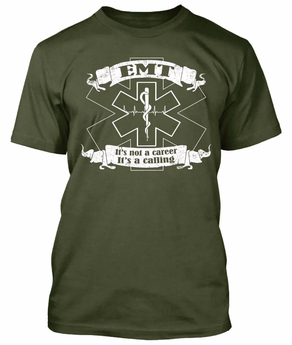 Качественная хлопковая футболка для мужчин рубашка EMT экстренная медицинская