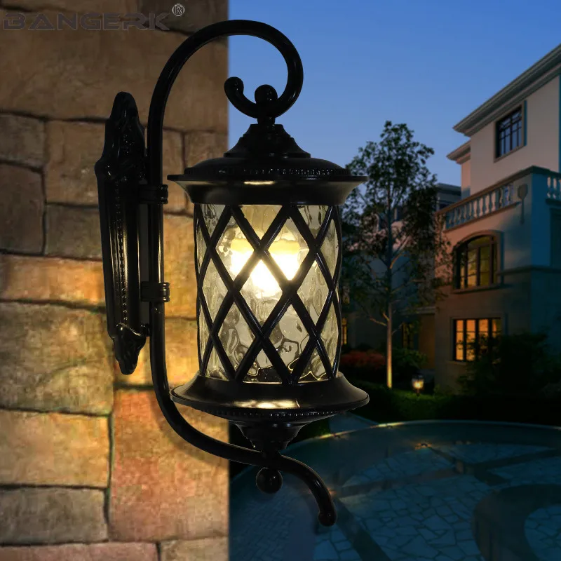 Antique Outdoor LED Wall Lamp Waterproof Rust-proof Porch Lights Aluminum Lighting Sconce lamps Garden Balcony Luminaire | Лампы и