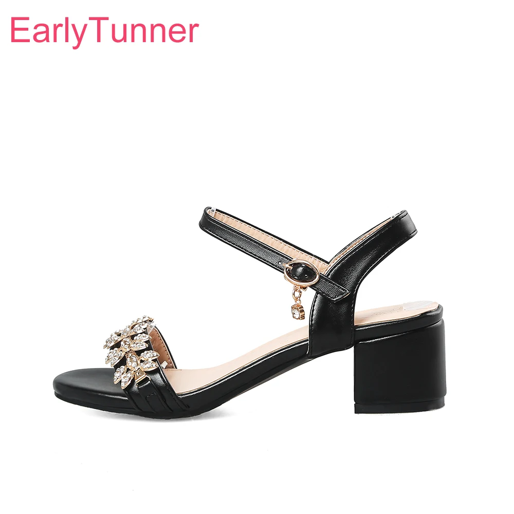 

Brand New Summer Sales Rome Beige Black Women Glamour Sandals Studded Heels Lady Shoes EG56 Plus Big Size 10 31 45 47 52