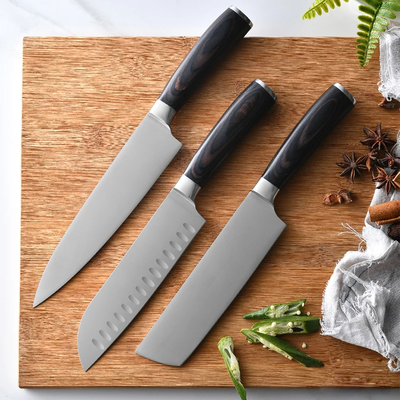 FHEAL 7/8 дюймов японские кухонные ножи из высокоуглеродистой нержавеющей стали нож