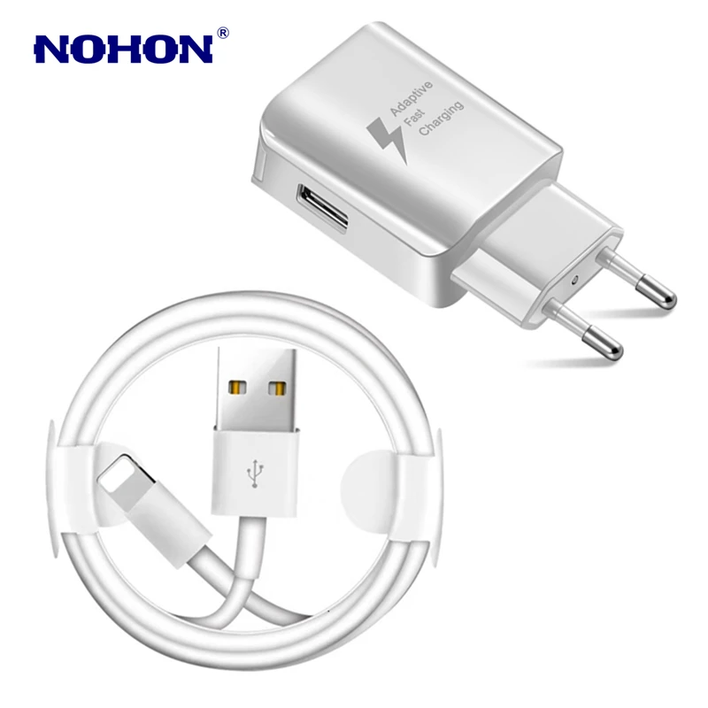 Адаптер питания USB Nohon с кабелем Lightning для телефонов iPhone 3A 1 м|Кабели мобильных