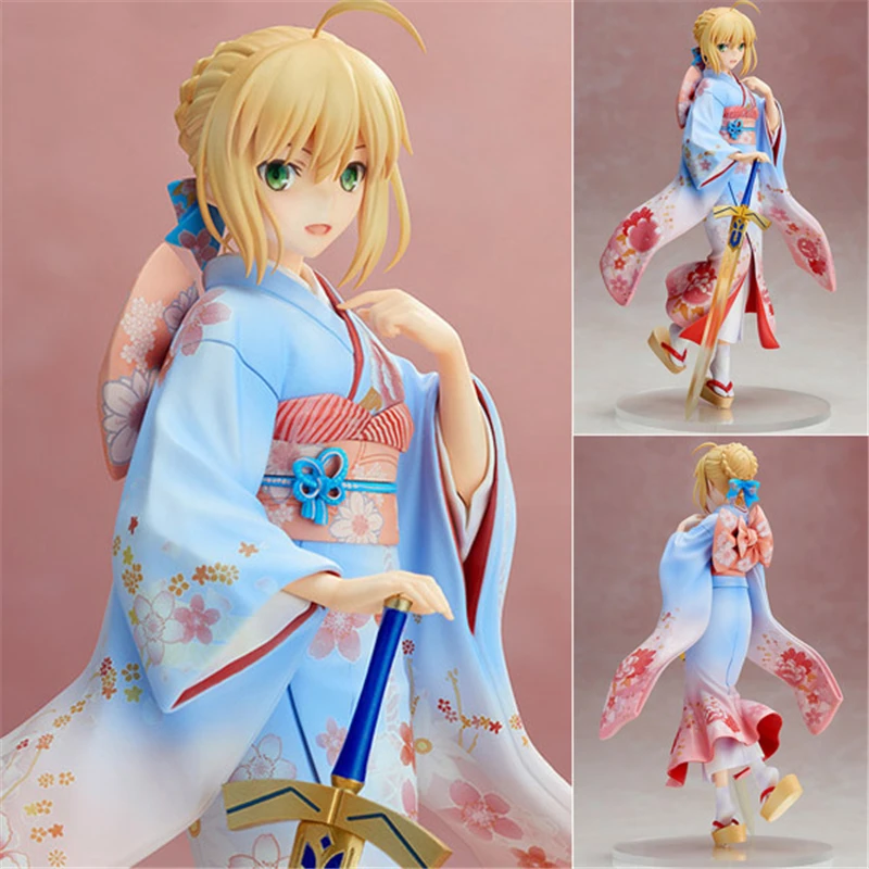 

Cute Anime Fate Stay Night Saber Haregi Kimono Ver. 1/7 Scale Painted PVC Action Figure Collection Model Toys Doll Gift 25cm