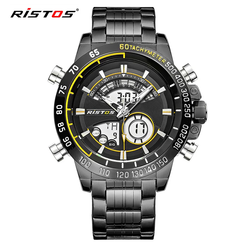Ristos военные мужские часы многофункциональный хронограф спортивные модные