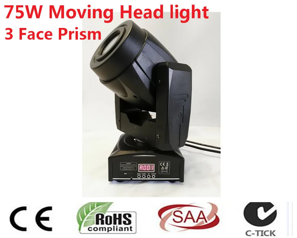 2X75 Вт Gobo LED Moving Head Light 3 Face Prisma контроллер DMX A 4/15 Canali per Palcoscenico Дискотека вечеринка