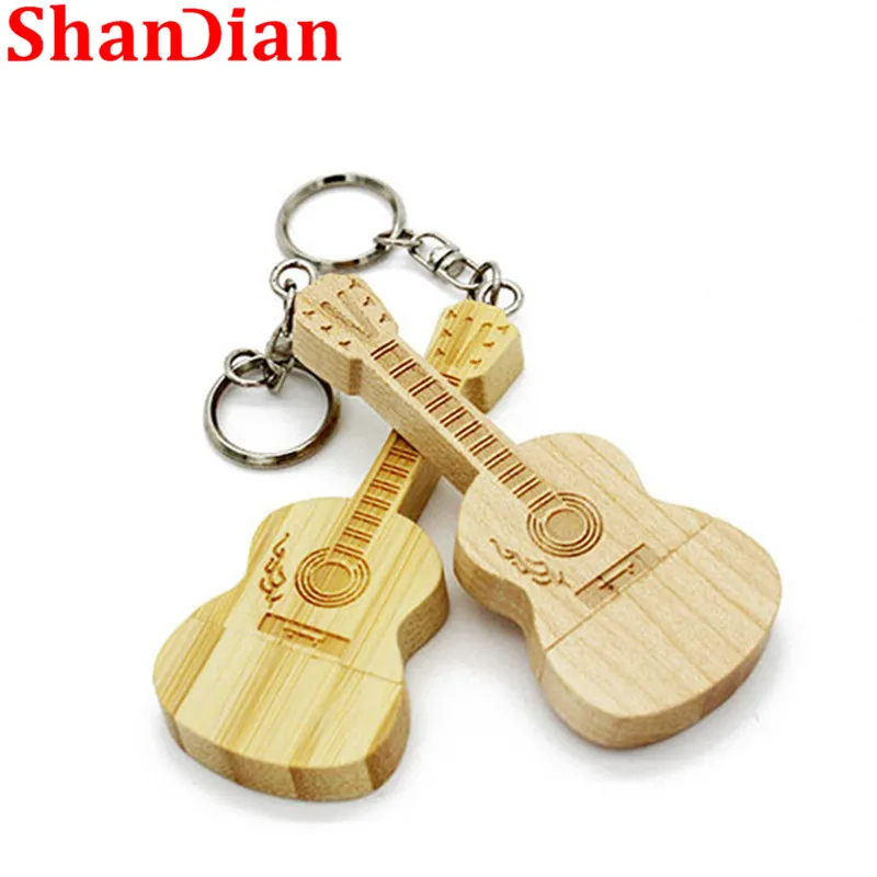 SHANDIAN новая горячая деревянная гитара usb флэш-накопитель флешки флеш-накопитель 8 ГБ 16 ГБ 32 ГБ Автомобильный ключ флэш-карты памяти мини-подарок