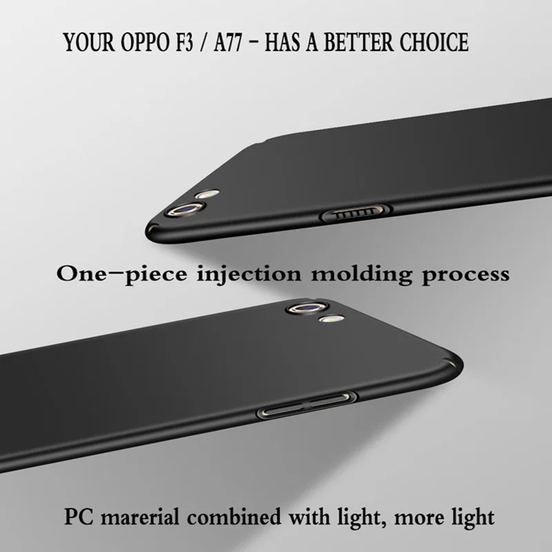 For OPPO F3 Case Ultra-thin Smooth Cover Hard PC Protective Back for 5.5&quot Free Shipping HATOLY | Мобильные телефоны и