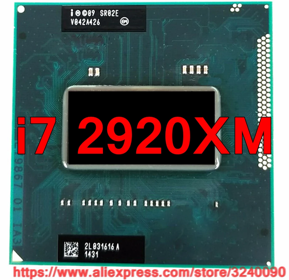 Процессор lntel Core i7 2920xm SR02E(8 м кэш/2,5 ГГц-3,5 ГГц/четырехъядерный) i7-2920xm процессор для ноутбука