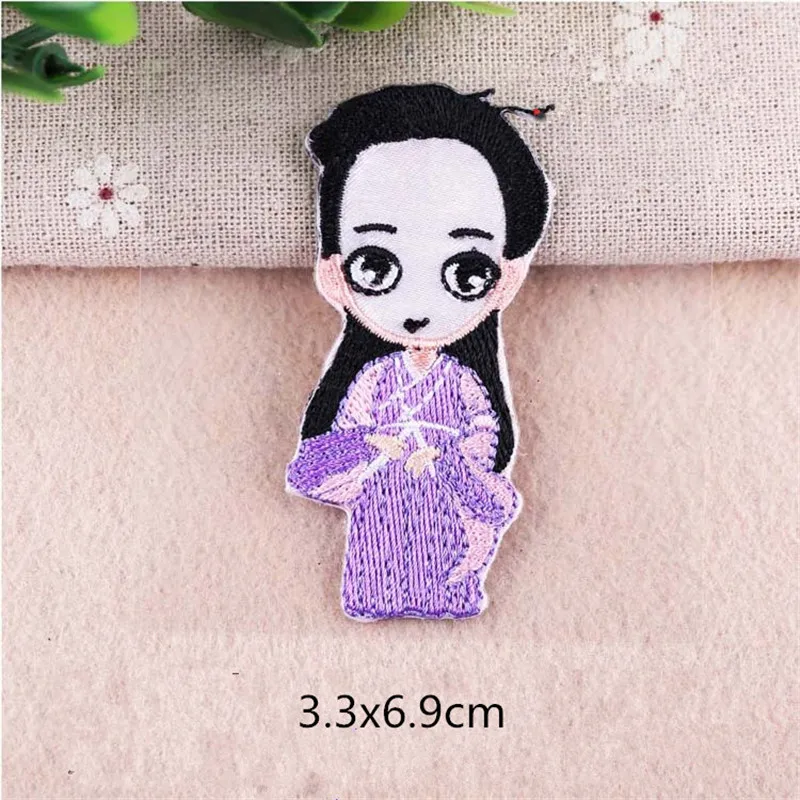 DoreenBeads китайский мультфильм старинный портрет Parches вышивка железные нашивки для