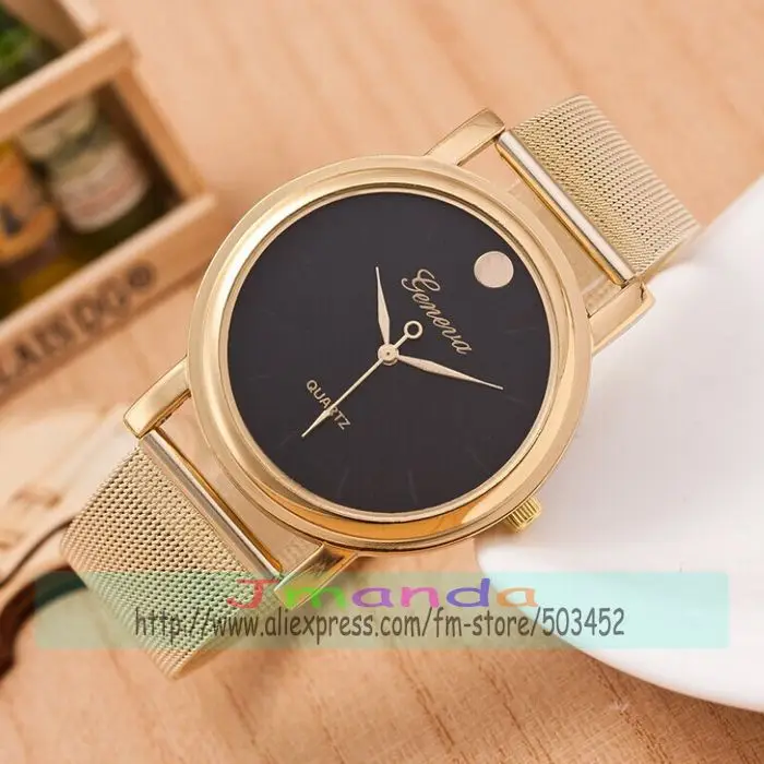 Женские модельные часы GENEVA фирменные повседневные в горошек с ремешком из сплава