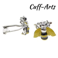 cuffarts yellow bee cufflinks men cute delicate cuff buttons luxury small brass cufflinks jewelry gift for gentleman c10054