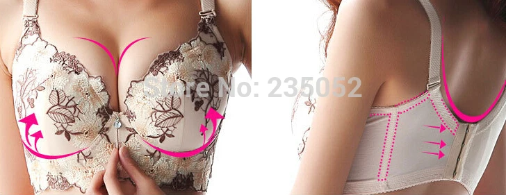 Details about Sexy Womens Ladies Deep-V Embroidered Push Up Plunge Lift Underwired Bra | Женская одежда