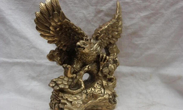 Песня voge gem S1243 9 Китайская народная Изысканная медная бронза фэн-шуй awing Fly Eagle