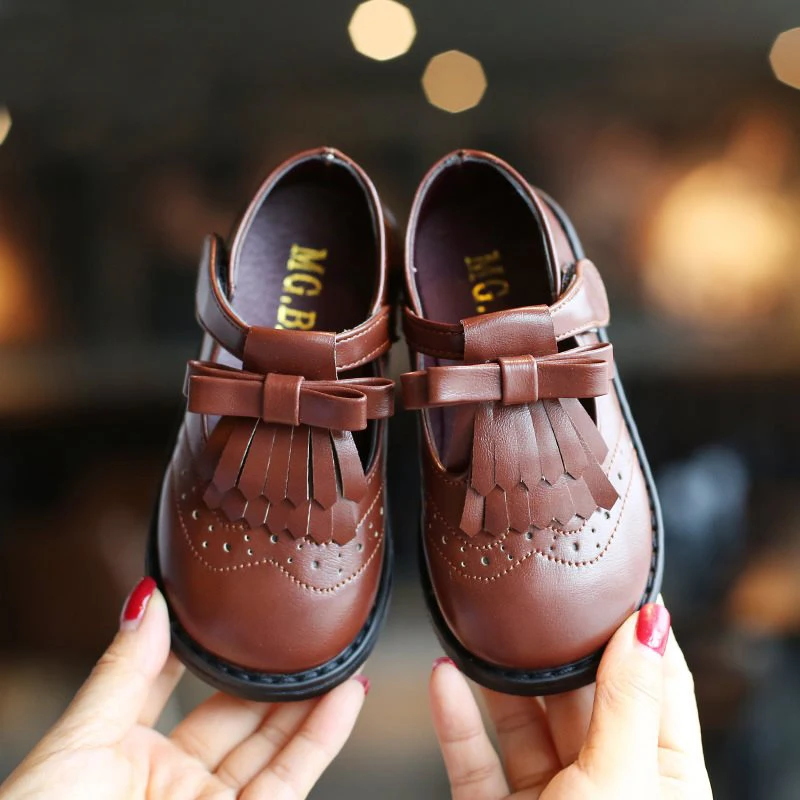 December New Arrival 2019 Spring new style children's girls casual shoes kids soft bottom non-slip tassel Red/Black/Brown | Детская