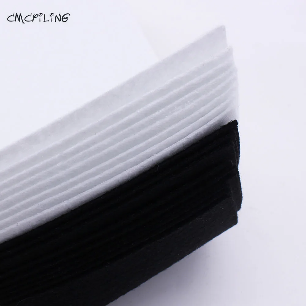 CMCYILING черно-белые листы из твердого фетра для рукоделия, рукоделия и шитья, скрапбук, домашний текстиль, А4