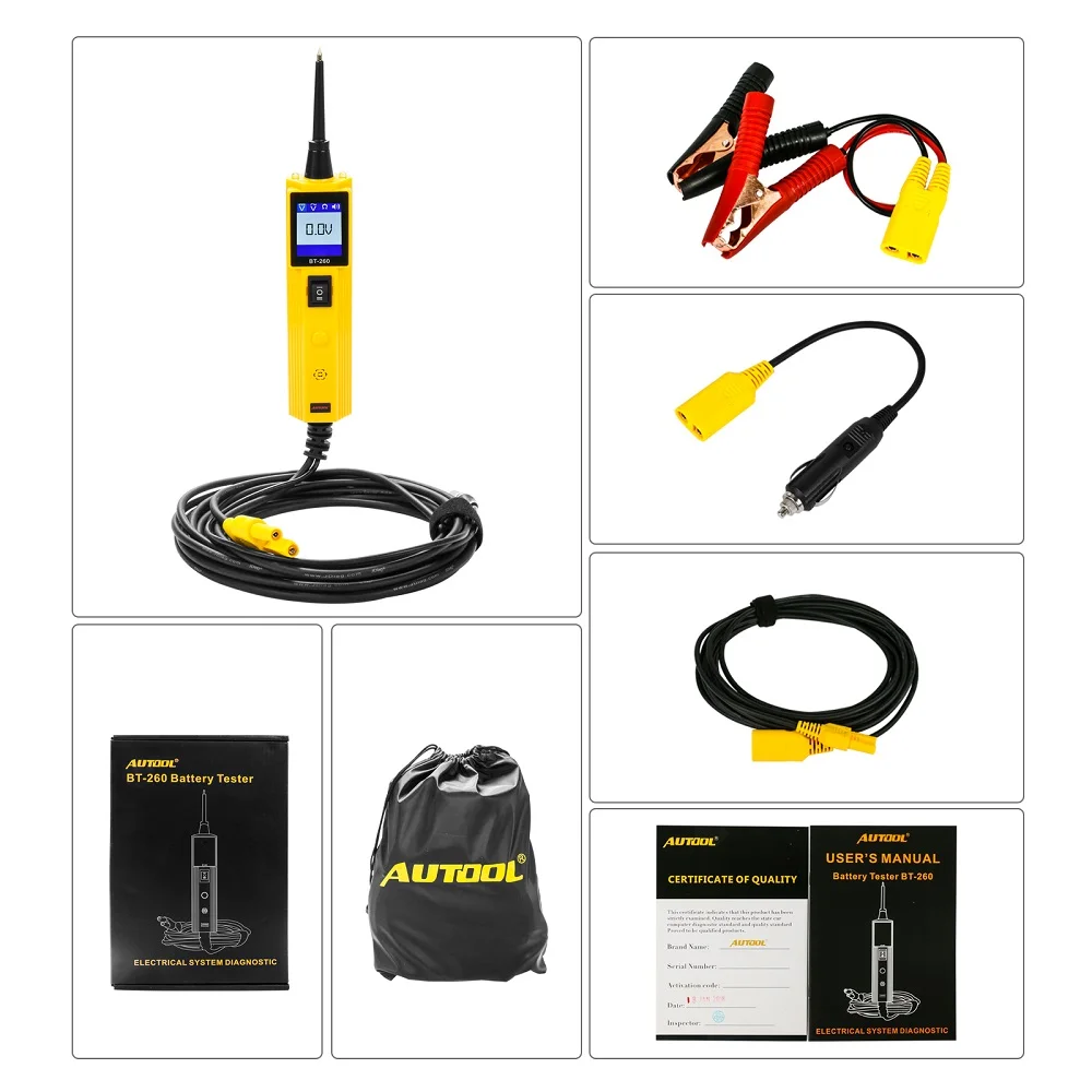 Mr Cartool BT260 автомобильная электрическая цепь анализатор система авто