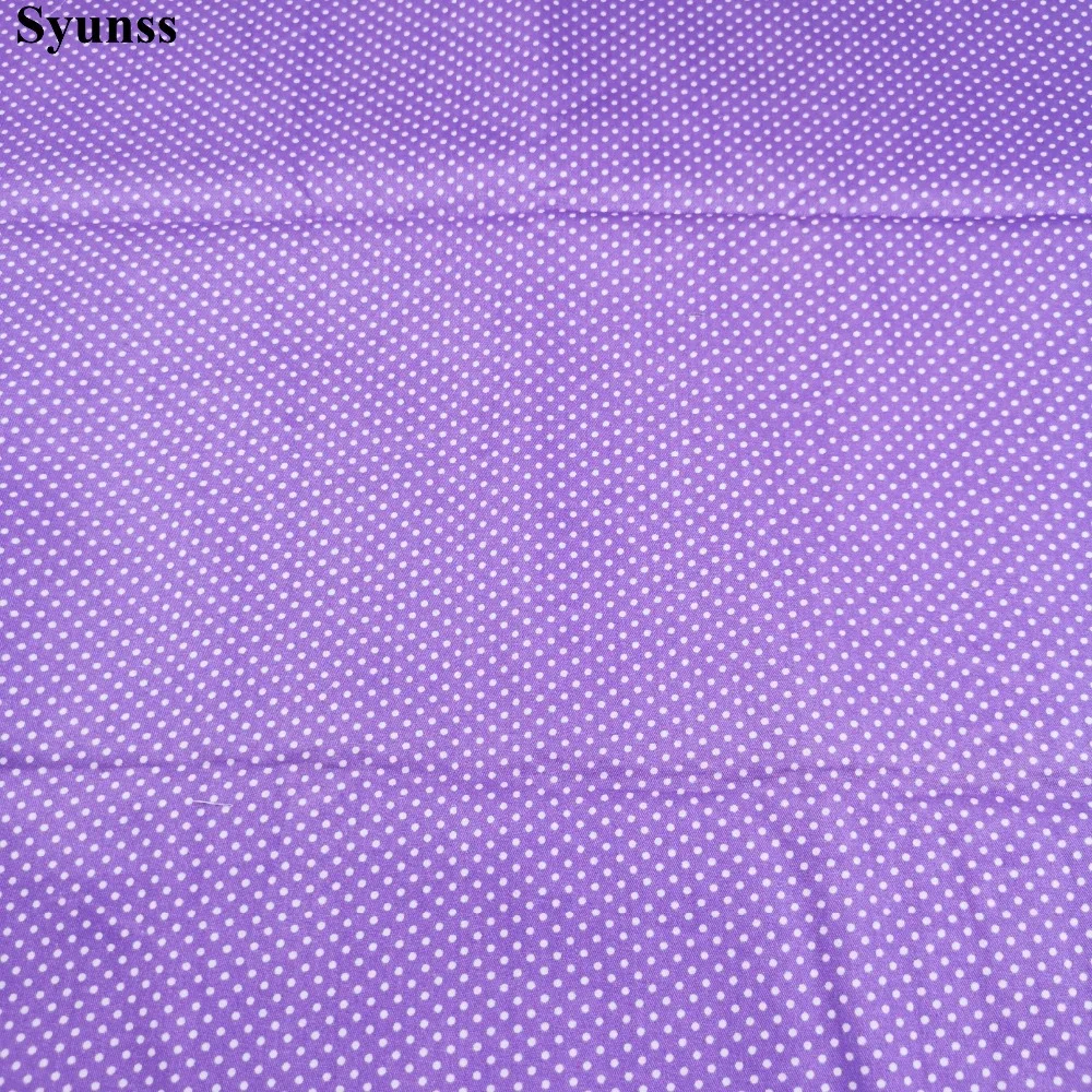 Syunss Diy Лоскутная Ткань для квилтинга детские кроватки подушки платье Шитье Tissus фиолетовый Цветочный горошек напечатанный хлопок ткань Tecido