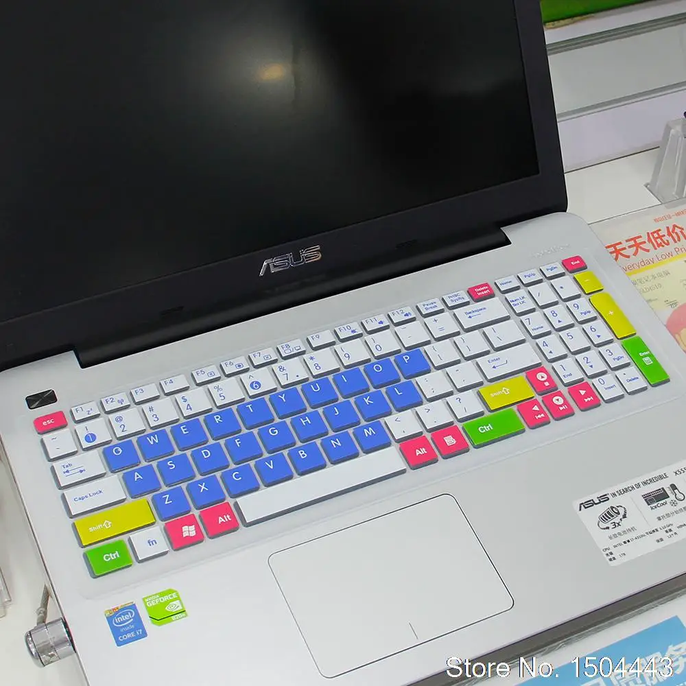 Силиконовый защитный чехол для клавиатуры Asus R540U ZX50V A556U X540L FX50J R557L S550C R500V A52J 15