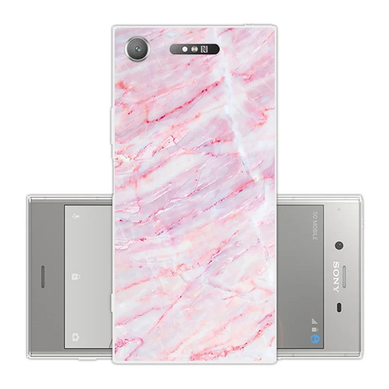 For Sony Xperia XZ1 5.2 inch Soft Silicone Cases Back Phone Stone Cover Clear TPU Dual F8342 Slim Coques |