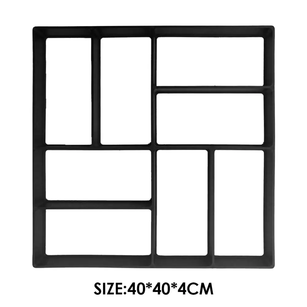 Square 1 Садовые формы для керамической плитки DIY Пластиковые прогулки вручную дорожный путь производитель сад пропиленовая тротуарная цементная кирпичная каменная бетонная форма - Цвет: Square 1