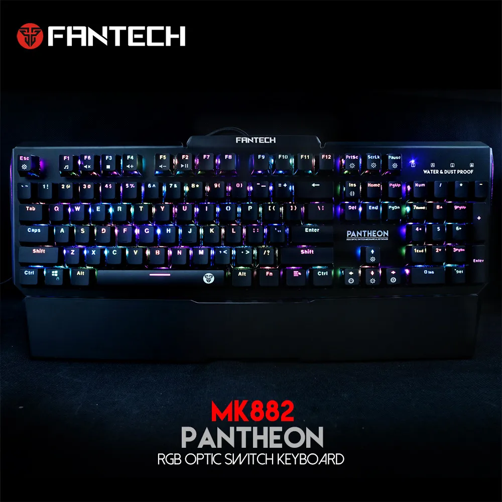 VOBERRY fantech MK882 Профессиональный RGB USB Цвет Подсветка игры Водонепроницаемый механическая клавиатура чувствовать себя