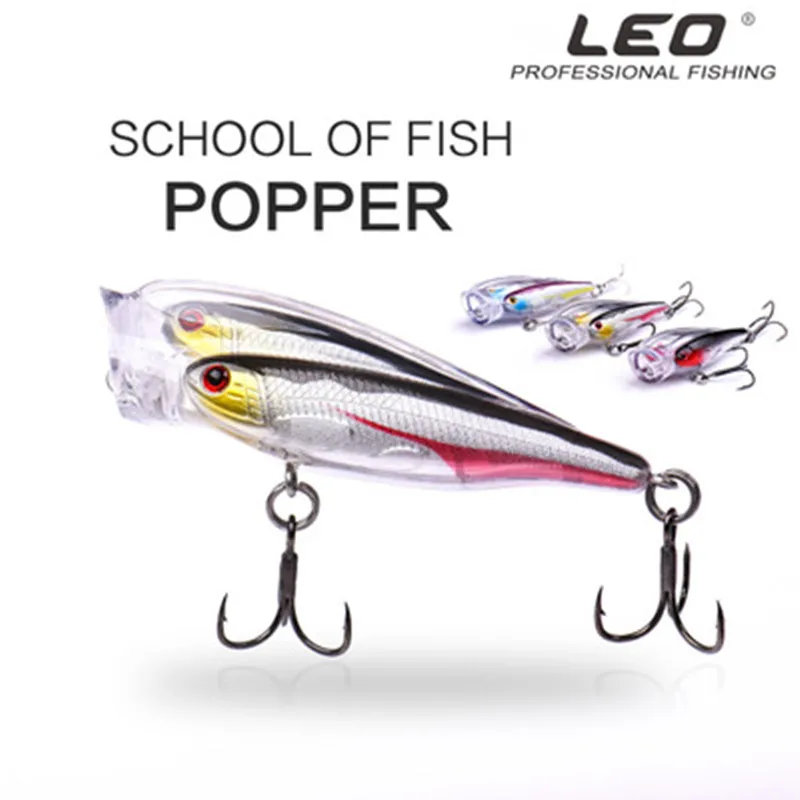 LEO Big Topwater Поппер рыболовные приманки 7 5 см 12 г плавающая приманка для рыбалки