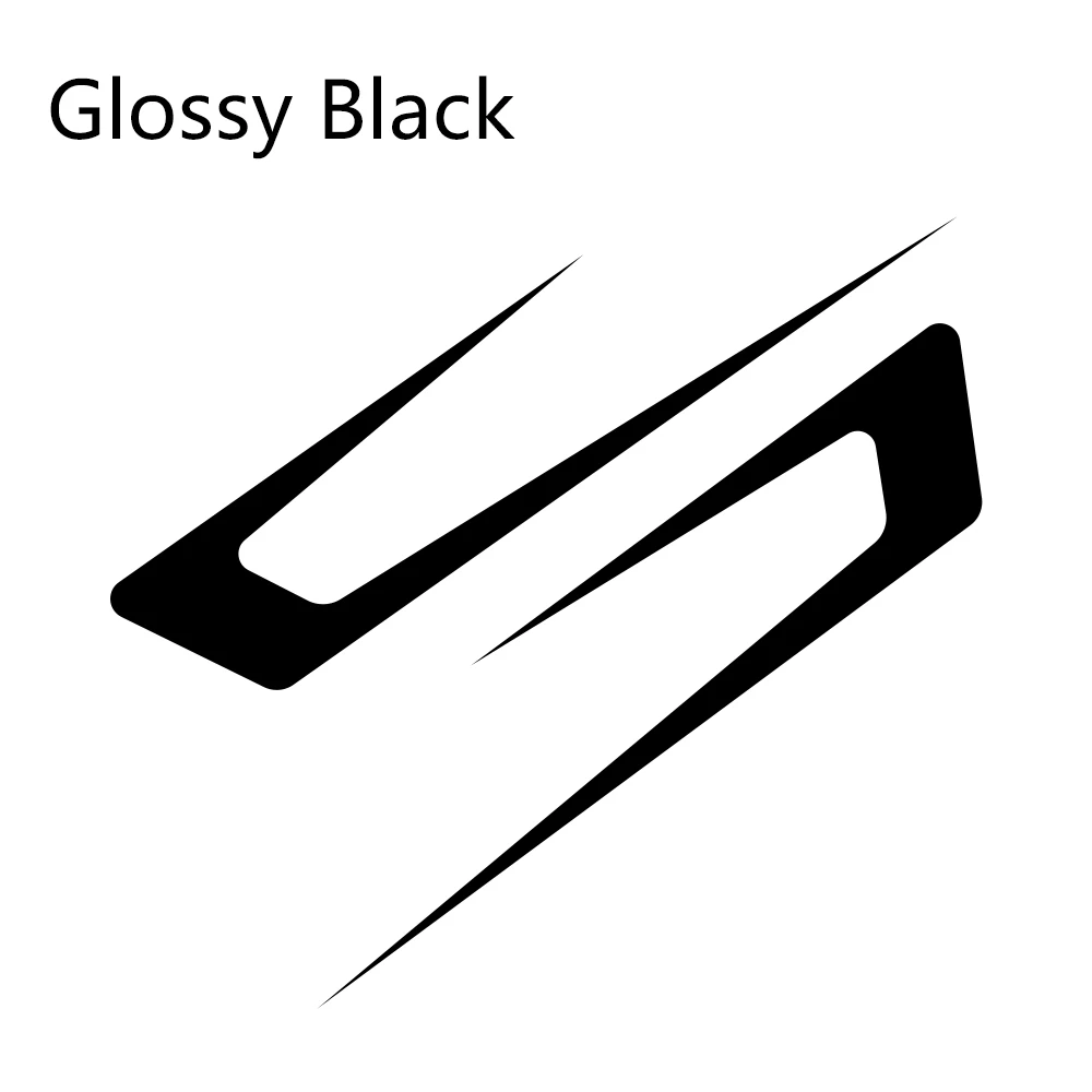 Glossy Black Забавная Автомобильная наклейка, 2 шт., наклейка в полоску для автомобиля с боковым корпусом, наклейка для автогонок, спортивного стайлинга, виниловая пленка, аксессуары для автостайлинга - Название цвета: Glossy Black