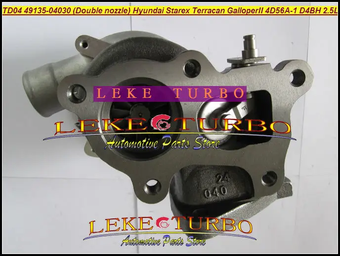 Бесплатная доставка TD04 49135 04030 28200 4A210 (двойное сопло) турбо для Hyundai Starex Libero Galloper 4D56A