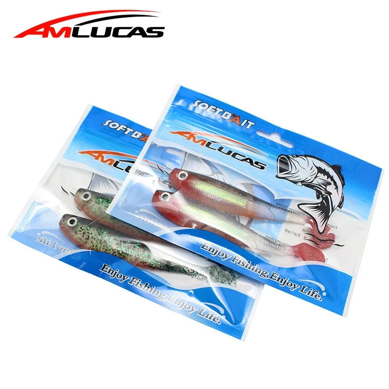 Amlucas мягкая рыболовная приманка 2 шт./лот 12 см 7 г Shad силиконовая плавающая на окуня