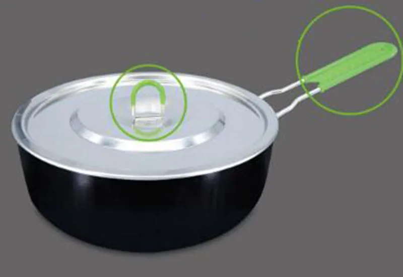 

BRS-P26 Outdoor Portable Camping Heating Aluminium Alloy Pot Round Foldable Not Stick Pot Cooking Soup Pot Cooking Utensils