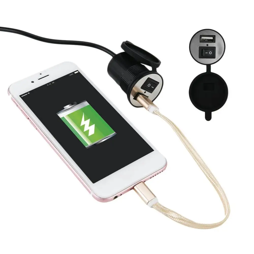 Новый водонепроницаемый USB адаптер для зарядки мотоцикла 12 24 В|Кабели адаптеры и