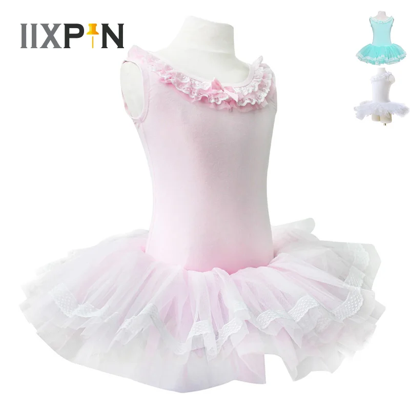 Детское балетное платье пачка IIXPIN для девочек Одежда танцев леопардовая юбка