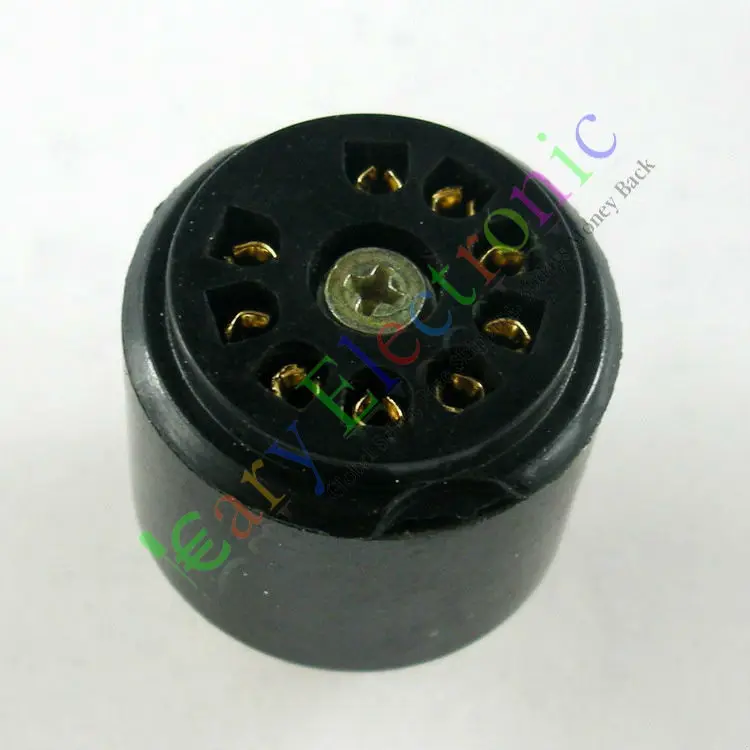 Опт и розница 2 шт Золото 9pin бакелитовая трубка гнездо Позолоченный клапан база Fr