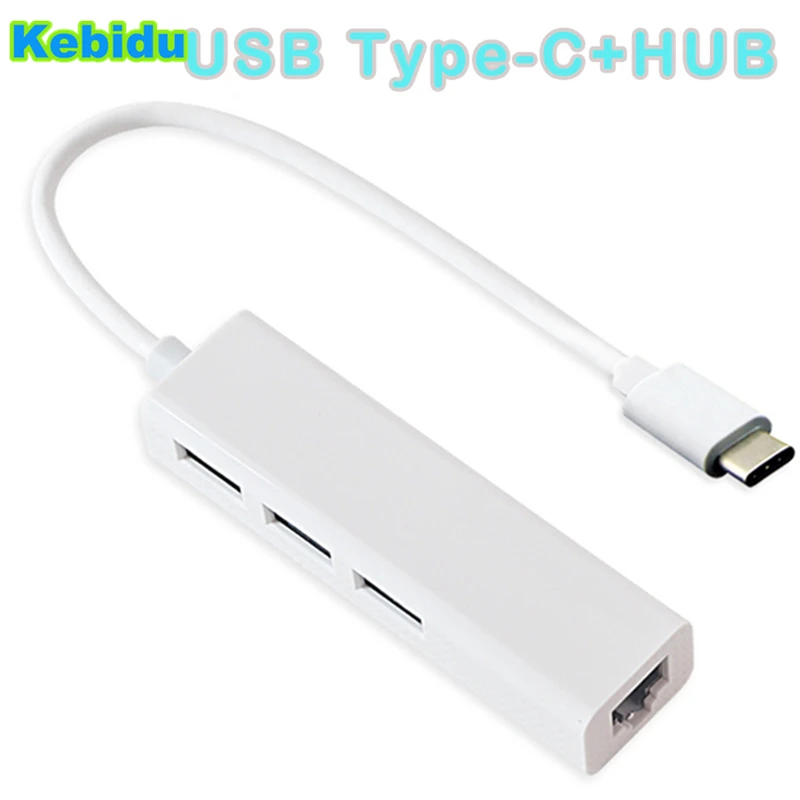 Kebidu 3 порта USB 2 0 PK концентратор C Тип для Ethernet LAN RJ45 сетевая карта Samsung Macbook ThinkPad