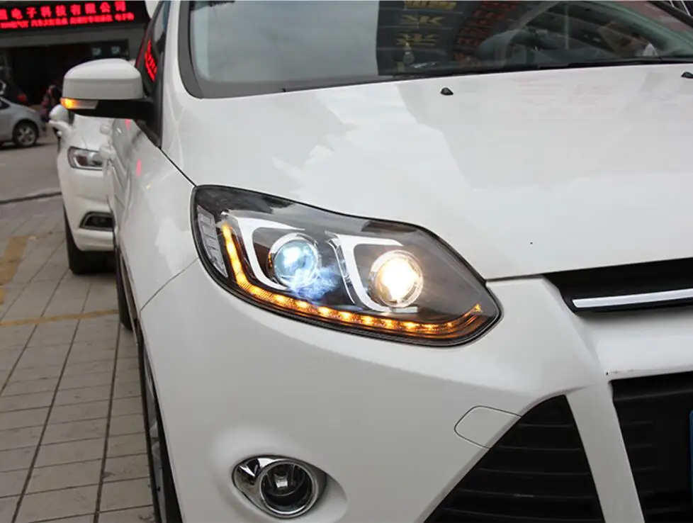 Светодиодные фары для Ford Focus 2012-2014 2 шт. светодиодный льные светодиодные двойные