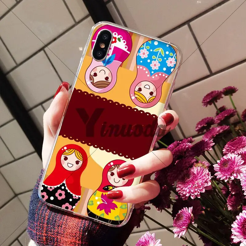 Yinuoda русские куклы-матрешки покупателей высокое качество чехол для iPhone X XS MAX 6 6s, 7, 7 plus, 8, 8 Plus, 5 5S SE XR