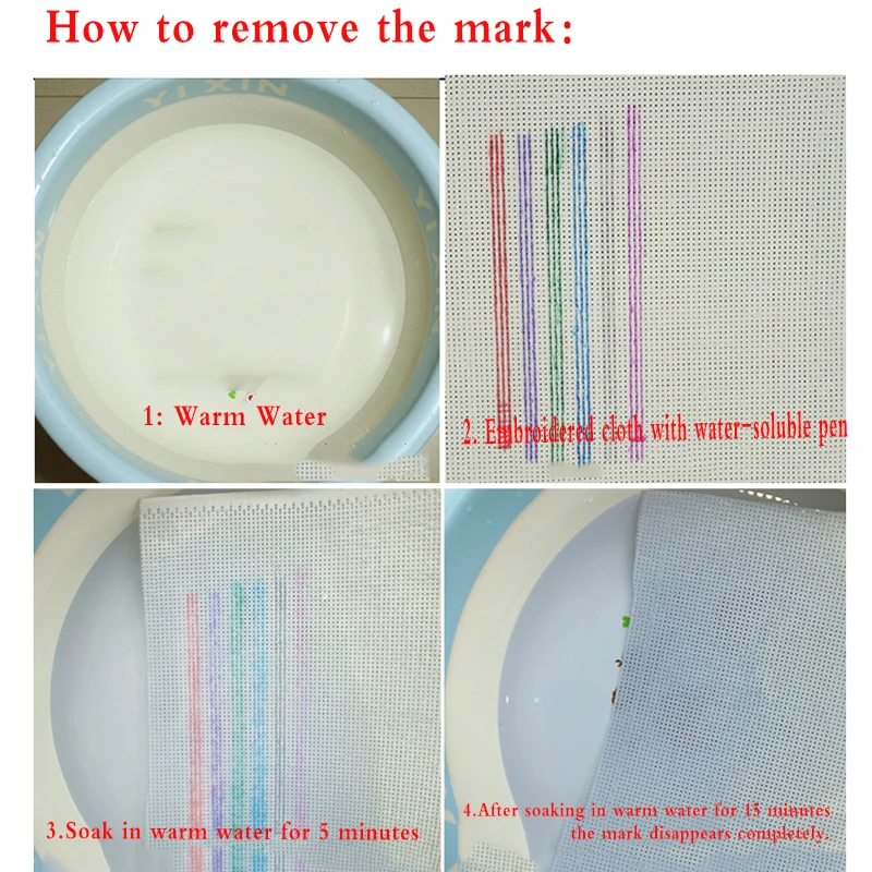 10 шт./компл. Водорастворимая Ручка для вышивки крестиком водные стираемые ручки